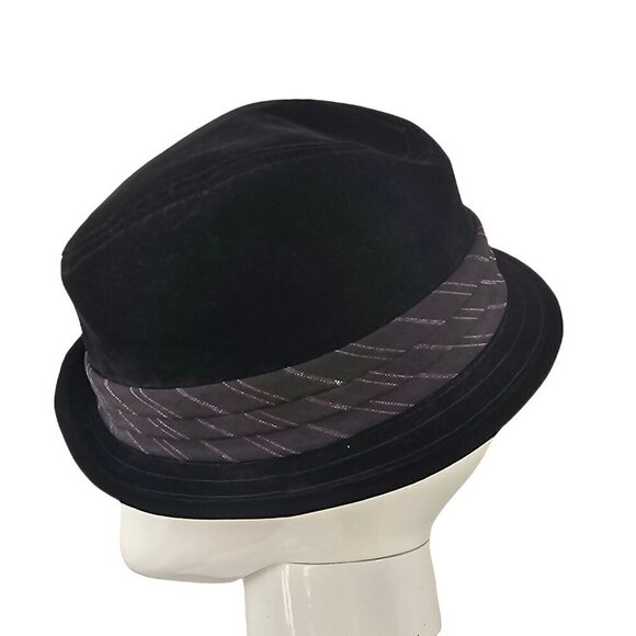 Christys Crown Velvet Fedora by Tony Merenda Mens L Brown Striped Band Vintage - Picture 10 of 10
